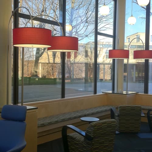 Red Drum Pendants | Table Lamp in Lamps by ILEX Architectural Lighting | University of Massachusetts Amherst in Amherst. Item made of metal