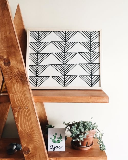 Arrows | Framed Textile | Tapestry in Wall Hangings by Little Korboose. Item composed of cotton and fiber