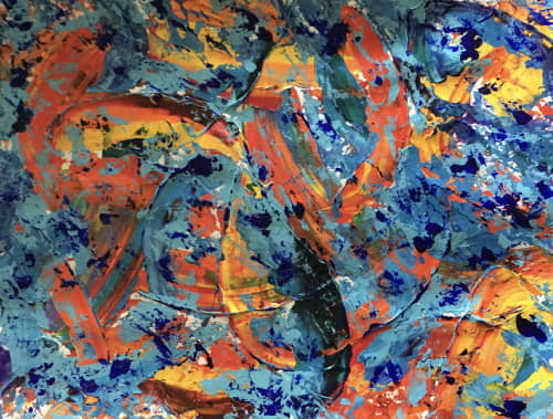 Rhythmic Gymnastics | Oil And Acrylic Painting in Paintings by Reade C Gloeckner Fine Art. Item composed of canvas and synthetic