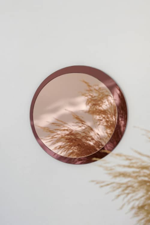 Nova Round Mirror | Decorative Objects by Yugen Lab. Item composed of glass compatible with minimalism and contemporary style