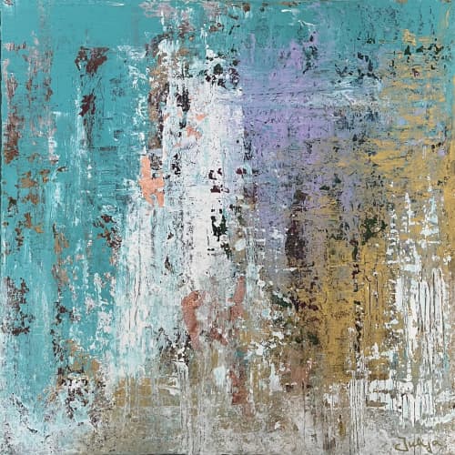 New Beginnings | Oil And Acrylic Painting in Paintings by Julija Saler. Item made of canvas compatible with boho and contemporary style