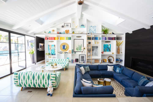 Blue Palms | Prints by Brent Broza. Item made of paper