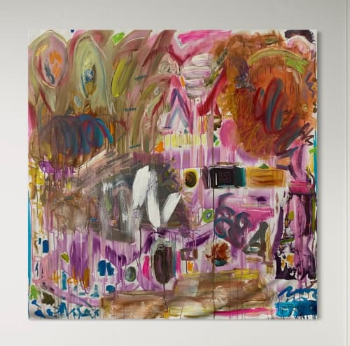 Purification Process | Oil And Acrylic Painting in Paintings by Gaby Castro Joffroy. Item composed of canvas in contemporary or eclectic & maximalism style