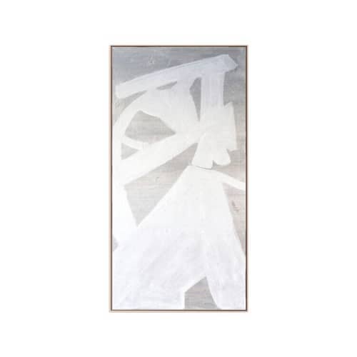 Etnografica Blanc 19-02 | Oil And Acrylic Painting in Paintings by Kim Fonder. Item made of canvas with synthetic
