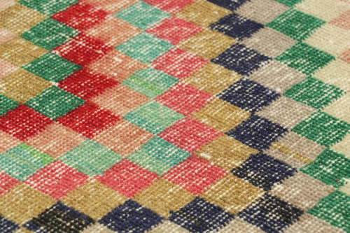 Vintage Zeki Müren Rug with Polychromatic Geometric Patterns | Area Rug in Rugs by Rug and Kilim