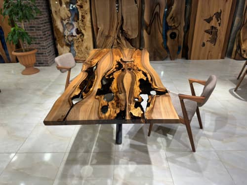 Epoxy Table In Stock | Dining Table in Tables by Gül Natural Furniture. Item composed of wood compatible with contemporary and art deco style