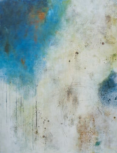 A Blue Mist | Oil And Acrylic Painting in Paintings by Pamela K Beer Contemporary Fine Art. Item composed of birch wood and synthetic