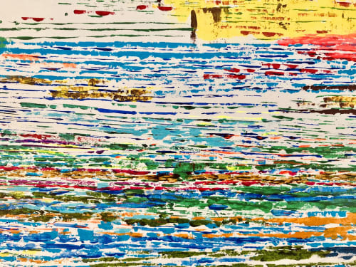Frigate, 59 x 84cm, Acrylic on paper | Oil And Acrylic Painting in Paintings by Sangeeta Sagar. Item composed of paper and synthetic