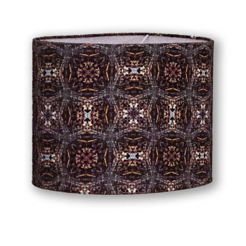 CDMX Kaleidoscope Custom Designed Lampshade | Table Lamp in Lamps by Ri Anderson | Casa Delphine Hotel Boutique in San Miguel de Allende. Item composed of cotton and paper