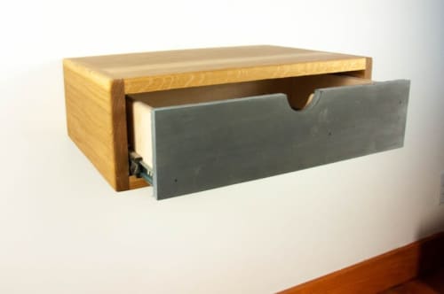 Dark Cloud | Floating Table in Tables by Curly Woods. Item made of oak wood with concrete works with modern style