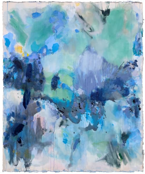 WHEREVER I GO original painting | Oil And Acrylic Painting in Paintings by Stacey Warnix Studio. Item made of canvas with paper works with contemporary & modern style