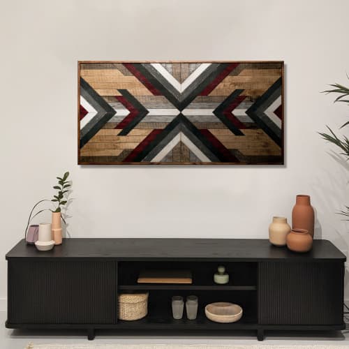 "Nyx" Mosaic Wood Wall Art | Wall Sculpture in Wall Hangings by Skal Collective. Item composed of wood