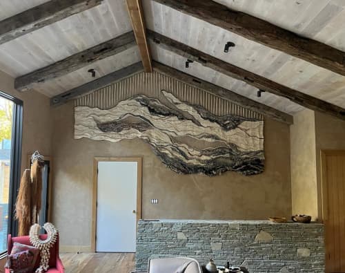 large scale custom wall hanging "Vessels of Earth and Bone" | Wall Sculpture in Wall Hangings by Rebecca Whitaker Art. Item made of wool works with boho & minimalism style