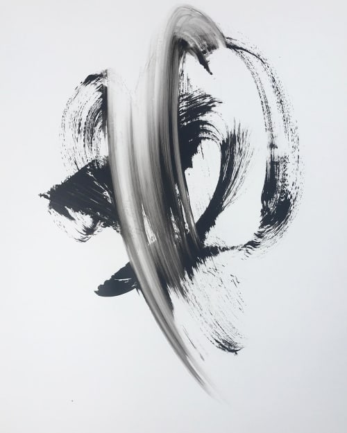 Devereaux | Oil And Acrylic Painting in Paintings by Misty Hughes. Item made of synthetic