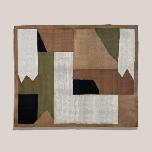 Warmth of Nature | Rugs by Hillary Ronney-Fernandes | LWI. Item composed of wool in mid century modern or contemporary style