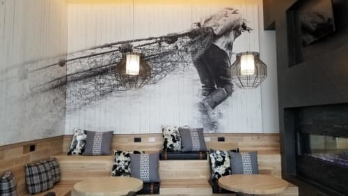 Fishing Net | Wall Sculpture in Wall Hangings by Wire Wall Art by Bart Soutendijk | Canopy by Hilton Washington DC The Wharf in Washington. Item composed of metal