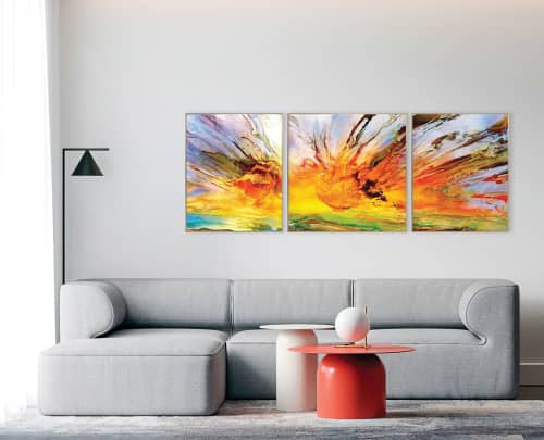 Sunrise Triptych by Tom Boatright | Wescover Paintings