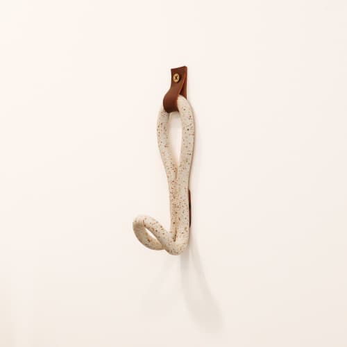 The Ceramic Wall Hook. | Hardware by Alissa Goss Ceramics & Pottery. Item made of brass with ceramic works with boho & minimalism style