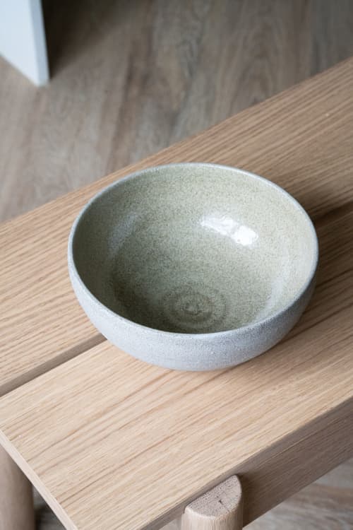 Handmade Stoneware Ramen Bowl "Concrete" | Serving Bowl in Serveware by Creating Comfort Lab. Item made of stoneware