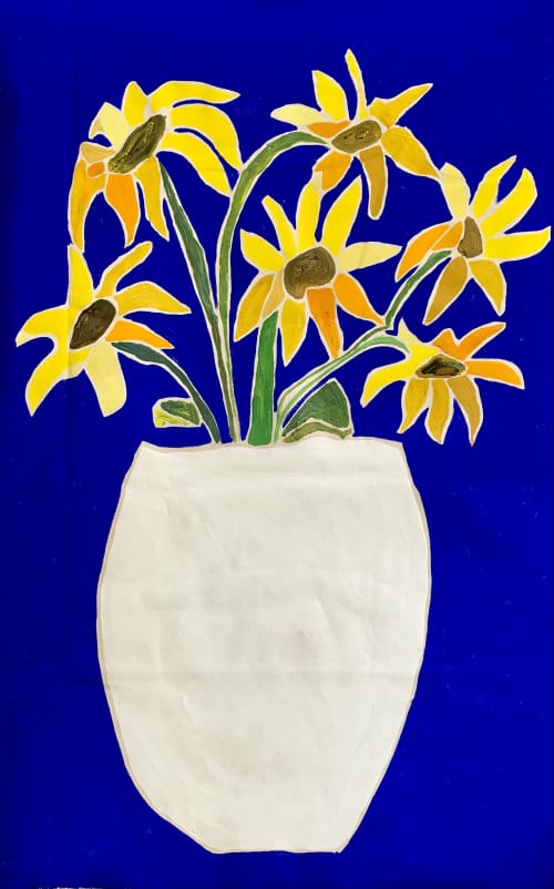 Sunflowers | Oil And Acrylic Painting in Paintings by Tori Swanson. Item composed of canvas and synthetic