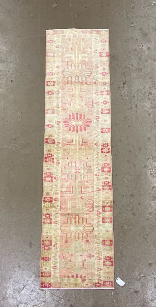 Vintage Turkish Herki Rug Runner | 2.9 x 11.2 | Area Rug in Rugs by Wool and Rug. Item composed of wool in mediterranean or modern style