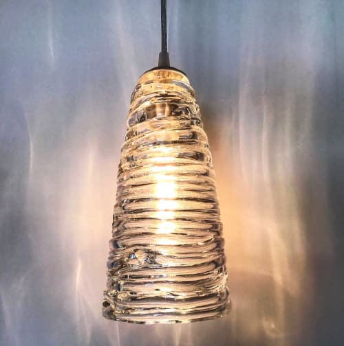 Rhythm | Pendants by Hyland Glass. Item composed of brass and glass