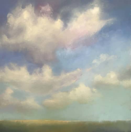 "Skylight" | Oil And Acrylic Painting in Paintings by Carrie Megan. Item composed of paper