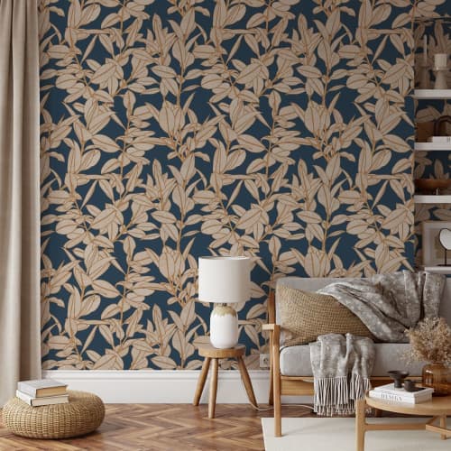 Rubbery Leaf Wallpaper | Wall Treatments by Patricia Braune. Item composed of paper