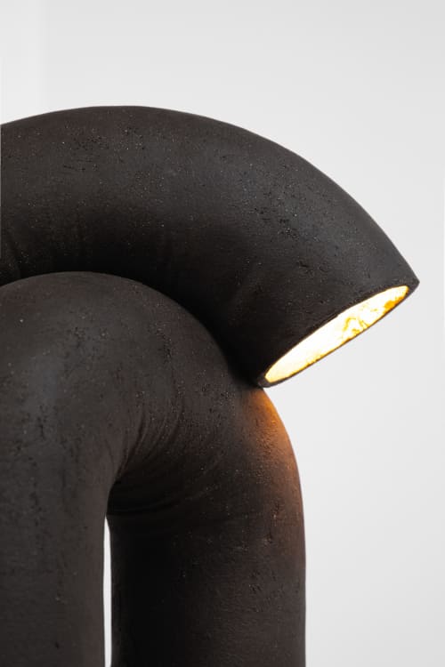 Pendulū Table Lamp - Neo-industrial Ceramic Lamp | Lamps by Catalin Filip. Item composed of ceramic in contemporary or japandi style