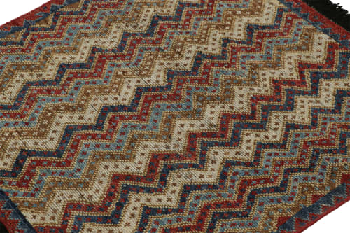 Rug & Kilim’s Antique Tribal rug in Red, Blue, Brown & White | Area Rug in Rugs by Rug and Kilim