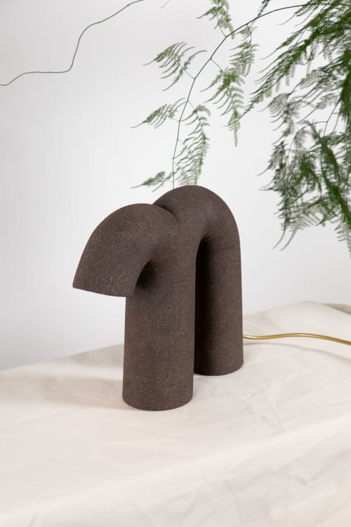 Melo M Table Lamp - Artistic Sculptural Lamp by Catalin Fili | Lamps by Catalin Filip. Item composed of ceramic in contemporary or eclectic & maximalism style