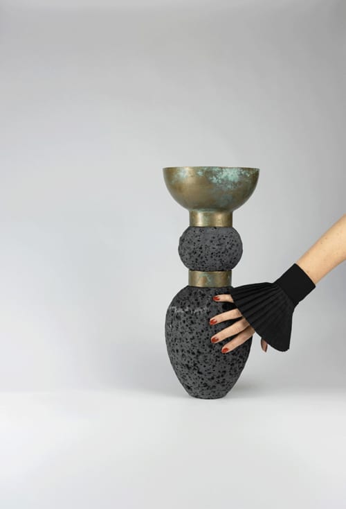 Primitivo 02 | Vessels & Containers by gumdesign. Item composed of bronze and marble in contemporary style