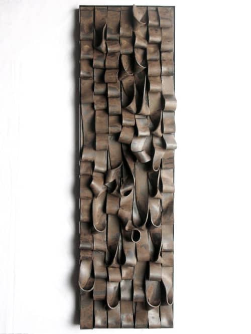 OMBRE 2 wall sculpture | Sculptures by Clara Graziolino. Item composed of wood and stoneware in minimalism or contemporary style