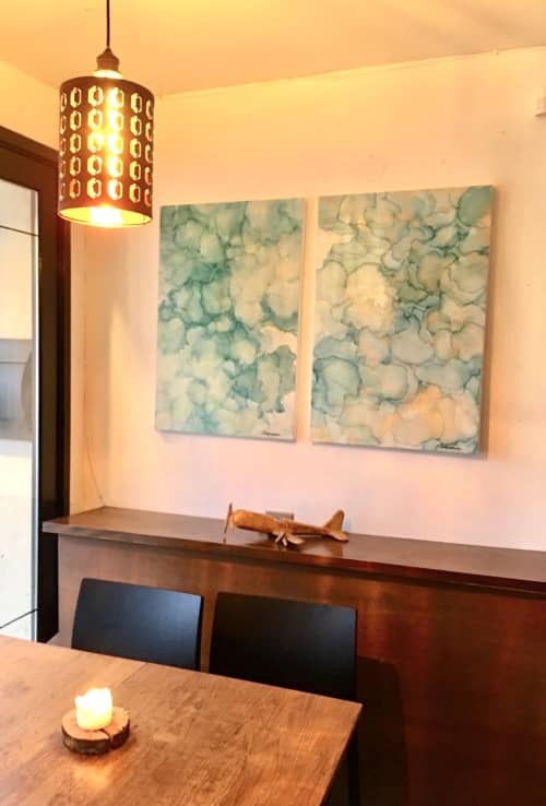 Solace I, II | Mixed Media by Hoai Not Art. Item made of canvas with synthetic
