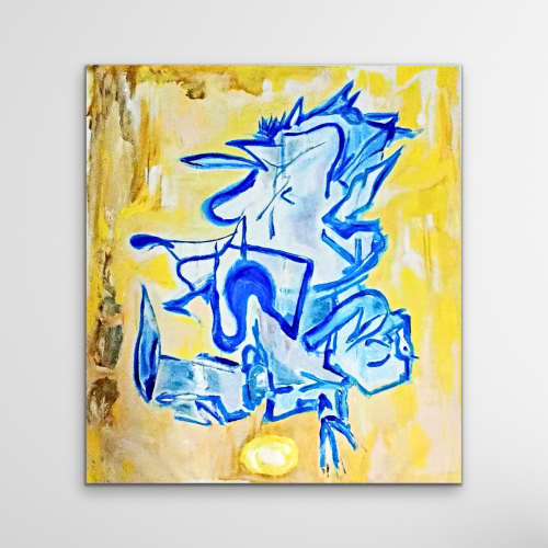 The Liar | Oil And Acrylic Painting in Paintings by Jacob von Sternberg Large Abstracts. Item made of canvas with synthetic