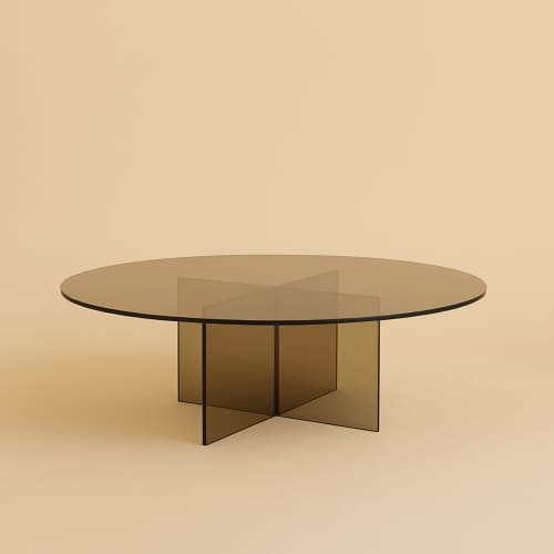 Bronzed Glass Coffee Table - ARKI by Lebanto | Tables by Lebanto. Item composed of glass in minimalism or contemporary style