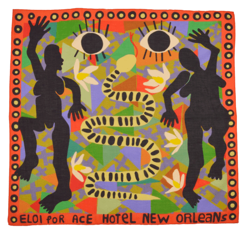 Bandana design | Apparel in Apparel & Accessories by Paige Russell, ELOI | Ace Hotel New Orleans in New Orleans. Item made of cotton with fiber