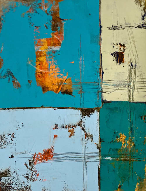 Scratching the Surface, Original acrylic on paper by JD Logan Fine