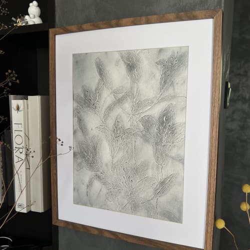 Lilies White flower | Mixed Media by IRENA TONE. Item in minimalism or eclectic & maximalism style