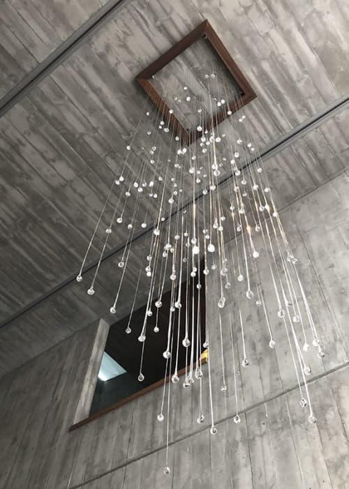 Rain Chandelier | Chandeliers by Neptune Glassworks. Item made of glass