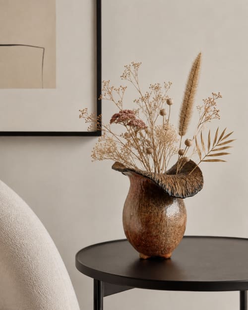 Wood fired ceramic vase | Vases & Vessels by T. Duncan Ceramics. Item composed of stoneware in contemporary or country & farmhouse style