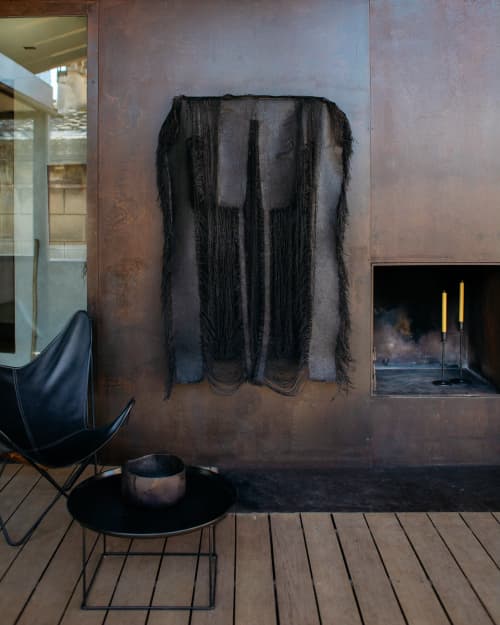 Sophisticated Fringes | Wall Sculpture in Wall Hangings by Anna Carmona. Item made of fabric & fiber