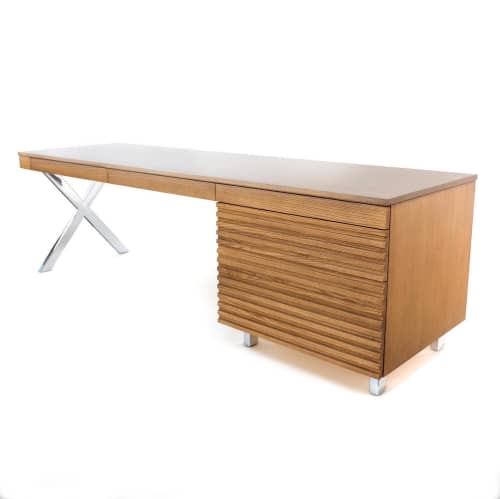 Slack Solid Ash Desk | Tables by ANAZAO INC.. Item made of wood