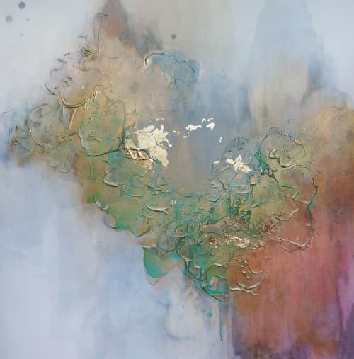 Don't Stop Blooming #1 & #2 | Oil And Acrylic Painting in Paintings by Christine Olmstead. Item made of canvas