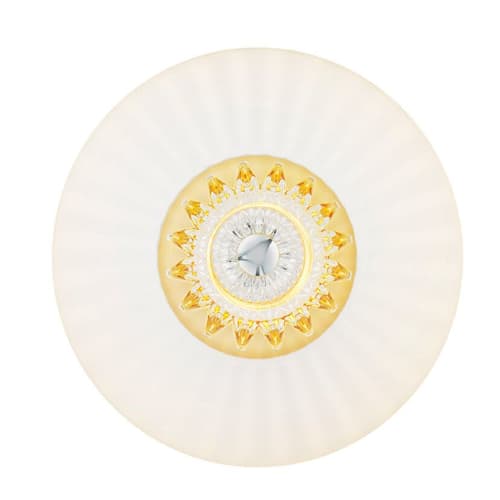 New Wave Optic Wall XL Opal | Flush Mounts by Marie Burgos Design and Collection. Item composed of glass
