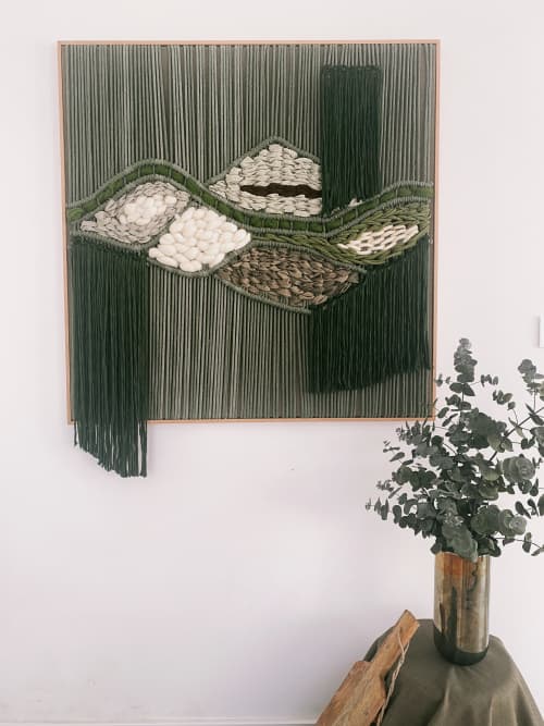Green Mointain | Macrame Wall Hanging in Wall Hangings by Ranran Studio by Belen Senra. Item composed of cotton in contemporary style