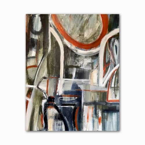 Waiting | Oil And Acrylic Painting in Paintings by Melanie Biehle. Item composed of canvas in mid century modern or contemporary style