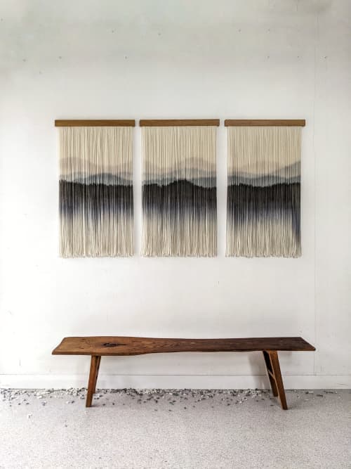 Breath of Air | Tapestry in Wall Hangings by Kat | Home Studio. Item made of wood with wool works with contemporary & japandi style