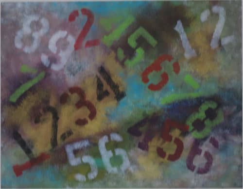 Numbers, This Time Gentle | Oil And Acrylic Painting in Paintings by Chris Baumgartner-artist. Item composed of synthetic