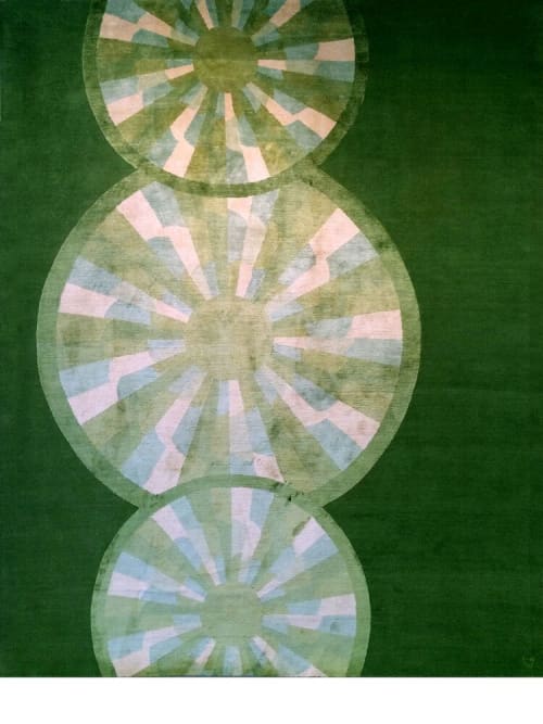 HOOT (emerald green) | Area Rug in Rugs by Emma Gardner Design, LLC. Item made of fabric